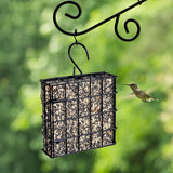 Maxbell Iron Hanging Bird Feeder Suet Cakes Feeder Accessories for Birds Portable Style B