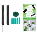 Maxbell 2 Pieces lichen Poles lichen Column Pole lichen Sticks for Balcony Indoor Growing Black
