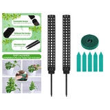 Maxbell 2 Pieces lichen Poles lichen Column Pole lichen Sticks for Balcony Indoor Growing Black