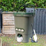Maxbell Compost Bin Portable with Lid Large Capacity for Orchard Backyard Household