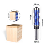 Maxbell Carbide Spiral Double Bearing Router Bit for Particle Board Plywood Laminate 12x19x45mm