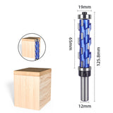 Maxbell Carbide Spiral Double Bearing Router Bit for Particle Board Plywood Laminate 12x19x65mm