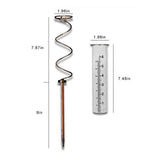 Maxbell Spiral Rain Gauge with Metal Stake clear Scale for Pathway yard