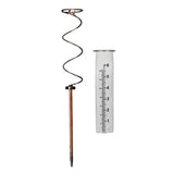 Maxbell Spiral Rain Gauge with Metal Stake clear Scale for Pathway yard