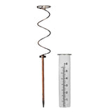 Maxbell Spiral Rain Gauge with Metal Stake clear Scale for Pathway yard