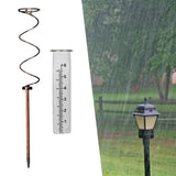 Maxbell Spiral Rain Gauge with Metal Stake clear Scale for Pathway yard