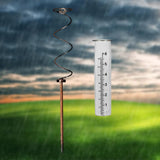 Maxbell Spiral Rain Gauge with Metal Stake clear Scale for Pathway yard