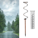 Maxbell Spiral Rain Gauge with Metal Stake clear Scale for Pathway yard