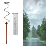 Maxbell Spiral Rain Gauge with Metal Stake clear Scale for Pathway yard