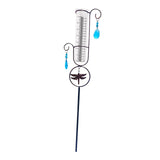Maxbell Garden Rain Water Meter Measuring with Metal Frame for Yard Landscape