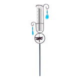 Maxbell Garden Rain Water Meter Measuring with Metal Frame for Yard Landscape