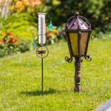 Maxbell Garden Rain Water Meter Measuring with Metal Frame for Yard Landscape