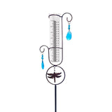 Maxbell Garden Rain Water Meter Measuring with Metal Frame for Yard Landscape