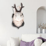 Maxbell Rabbit Wall Decor Antlers Art Crafts for Living Room Cabinet Decorative