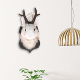 Maxbell Rabbit Wall Decor Antlers Art Crafts for Living Room Cabinet Decorative