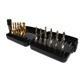 Maxbell Thread Tap drill bit Set Hardware Accessary for Carving Deburring Tapping 13pcs SAE White