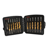 Maxbell Thread Tap drill bit Set Hardware Accessary for Carving Deburring Tapping 13Pcs SAE Aureate