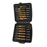 Maxbell Thread Tap drill bit Set Hardware Accessary for Carving Deburring Tapping 13Pcs SAE Aureate