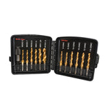 Maxbell Thread Tap drill bit Set Hardware Accessary for Carving Deburring Tapping 13Pcs SAE Aureate