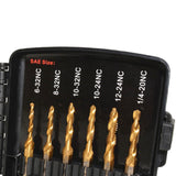 Maxbell Thread Tap drill bit Set Hardware Accessary for Carving Deburring Tapping 13Pcs SAE Aureate