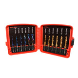 Maxbell Thread Tap drill bit Set Hardware Accessary for Carving Deburring Tapping 12Pcs Metric Blue