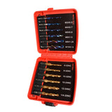 Maxbell Thread Tap drill bit Set Hardware Accessary for Carving Deburring Tapping 12Pcs Metric Blue