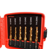 Maxbell Thread Tap drill bit Set Hardware Accessary for Carving Deburring Tapping 12Pcs Metric Blue