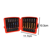 Maxbell Thread Tap drill bit Set Hardware Accessary for Carving Deburring Tapping 12Pcs Metric Blue