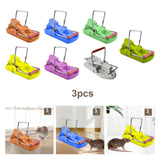 Maxbell 3 Pieces Mouse Traps Mice Traps Mouse Catcher for House Garden Outdoors Orange