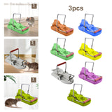 Maxbell 3 Pieces Mouse Traps Mice Traps Mouse Catcher for House Garden Outdoors Orange