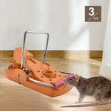 Maxbell 3 Pieces Mouse Traps Mice Traps Mouse Catcher for House Garden Outdoors Orange