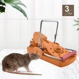 Maxbell 3 Pieces Mouse Traps Mice Traps Mouse Catcher for House Garden Outdoors Orange