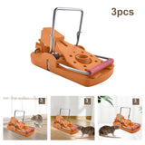 Maxbell 3 Pieces Mouse Traps Mice Traps Mouse Catcher for House Garden Outdoors Orange