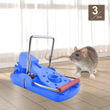 Maxbell 3 Pieces Mouse Traps Mice Traps Mouse Catcher for House Garden Outdoors Blue