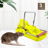 Maxbell 3 Pieces Mouse Traps Mice Traps Mouse Catcher for House Garden Outdoors Yellow