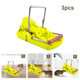 Maxbell 3 Pieces Mouse Traps Mice Traps Mouse Catcher for House Garden Outdoors Yellow