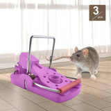 Maxbell 3 Pieces Mouse Traps Mice Traps Mouse Catcher for House Garden Outdoors Violet