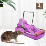 Maxbell 3 Pieces Mouse Traps Mice Traps Mouse Catcher for House Garden Outdoors Violet