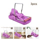 Maxbell 3 Pieces Mouse Traps Mice Traps Mouse Catcher for House Garden Outdoors Violet
