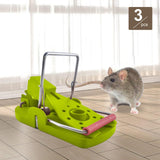 Maxbell 3 Pieces Mouse Traps Mice Traps Mouse Catcher for House Garden Outdoors Green