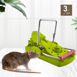 Maxbell 3 Pieces Mouse Traps Mice Traps Mouse Catcher for House Garden Outdoors Green