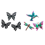 Maxbell 3x Butterfly Wall Decor Stickers Removable for Indoor Classroom Decoration Black