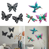Maxbell 3x Butterfly Wall Decor Stickers Removable for Indoor Classroom Decoration Black