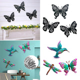 Maxbell 3x Butterfly Wall Decor Stickers Removable for Indoor Classroom Decoration Black