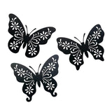 Maxbell 3x Butterfly Wall Decor Stickers Removable for Indoor Classroom Decoration Black
