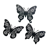 Maxbell 3x Butterfly Wall Decor Stickers Removable for Indoor Classroom Decoration Black