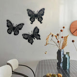 Maxbell 3x Butterfly Wall Decor Stickers Removable for Indoor Classroom Decoration Black