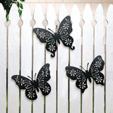 Maxbell 3x Butterfly Wall Decor Stickers Removable for Indoor Classroom Decoration Black