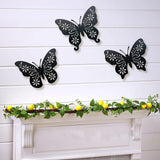 Maxbell 3x Butterfly Wall Decor Stickers Removable for Indoor Classroom Decoration Black
