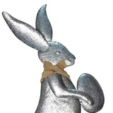 Maxbell Easter Holiday Bunny Action Statues Sculpture Arts for Easter Wedding Home Gray